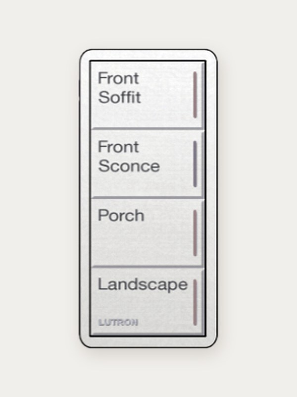 Lutron Sunnata keypad for exterior lighting